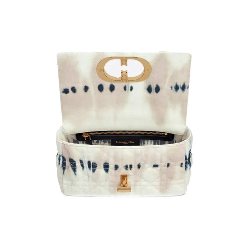 DIOR Caro Denim Crossbody Bag Shoulder Bag Women's White-2