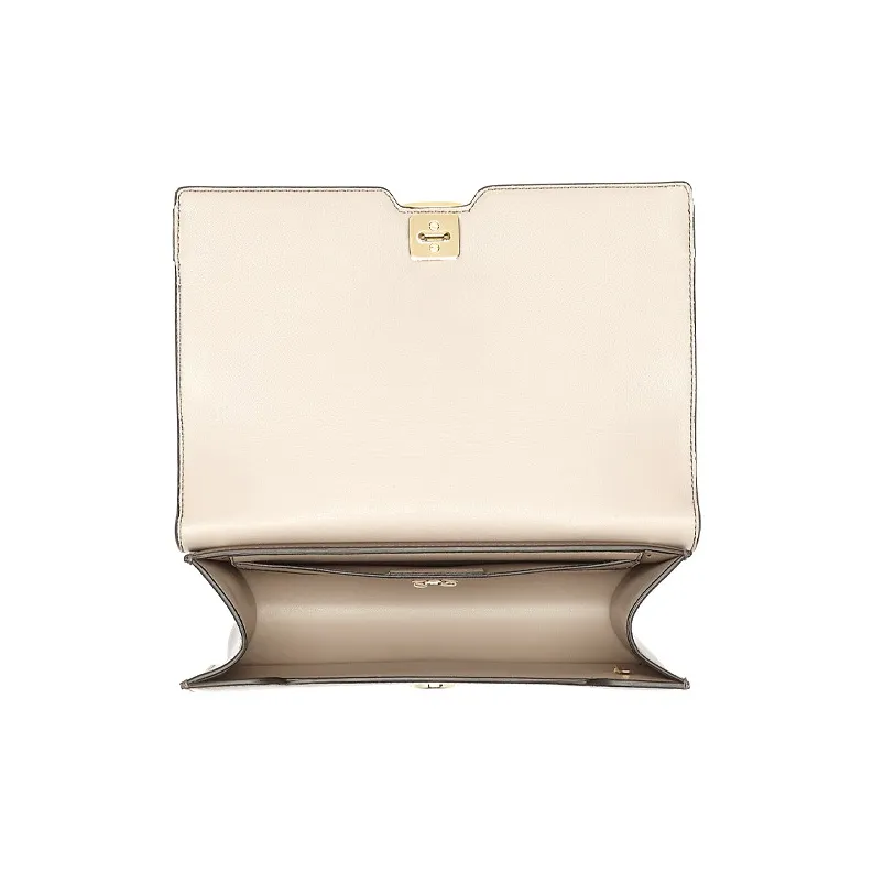 FERRAGAMO Vara Cow Leather Shoulder Bag Crossbody Bag Medium Size Women's Camel-3
