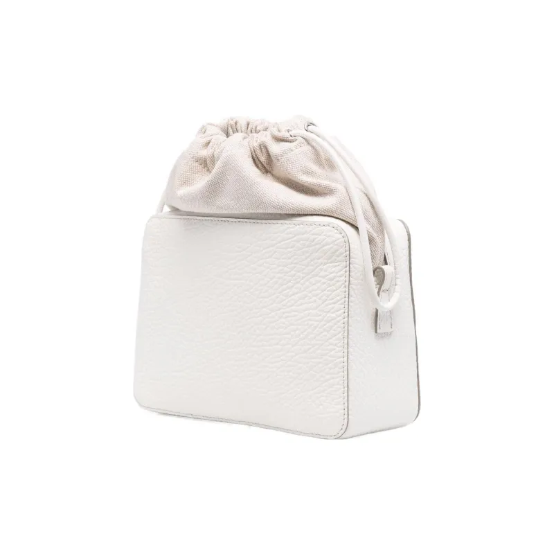 Maison Margiela Cowhide Leather Portable Crossbody Bag Shoulder Bag Women's White-2