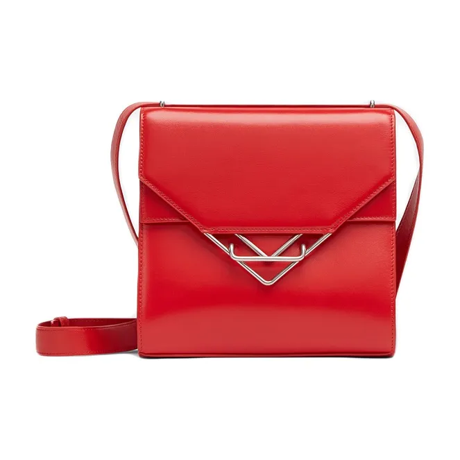 Bottega Veneta Cow Leather Handbag, Shoulder Bag, Crossbody Bag Women's Spicy Pepper Red-0