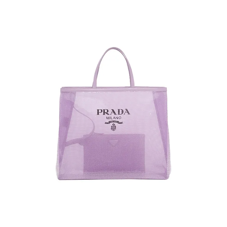 PRADA Leather Tote Bag Shopping Bag Combo Bag Handbag Large Size Women's Lily-0