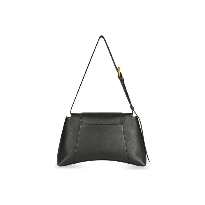 Balenciaga Downtown Calfskin Shoulder Bag Crossbody Bag Small Size Unisex Black-2