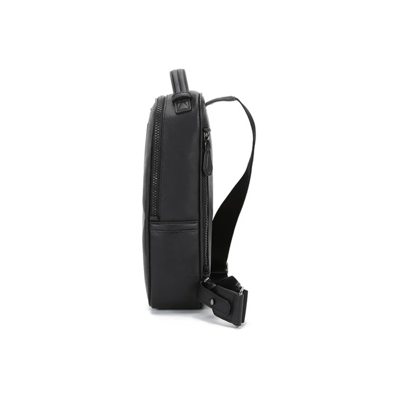 BALLY Cow Leather Sling Bag, Commute Bag, Shoulder Bag Regular Men's Black-2