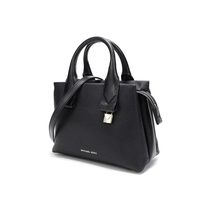 MICHAEL KORS Rollins Leather Handbag Trumpets Women's Black-1