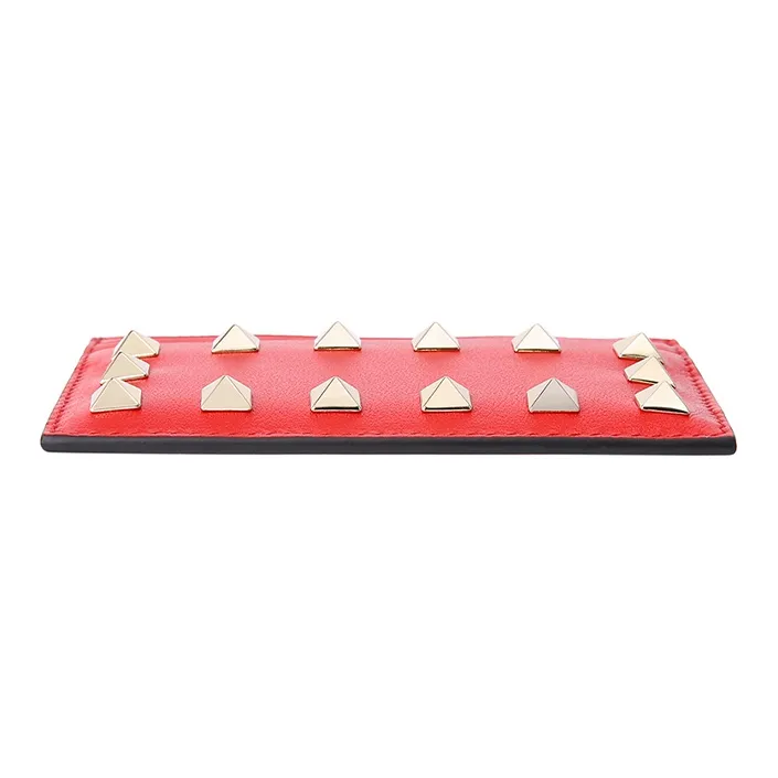 Valentino Calfskin Wallets Card Holders Women's Red-3