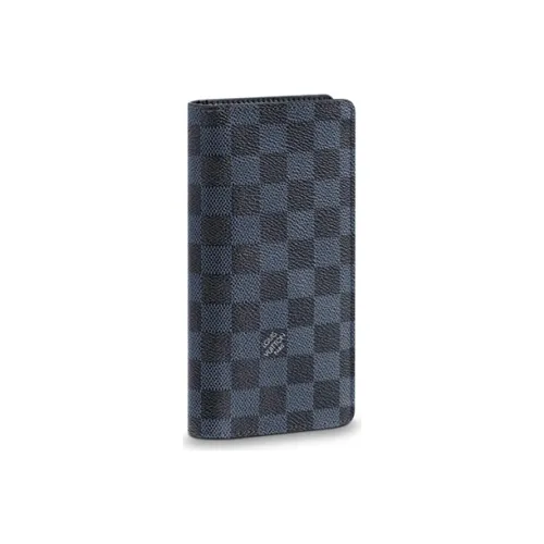 LOUIS VUITTON Wallet Brazza Damier Cobalt Black/Blue