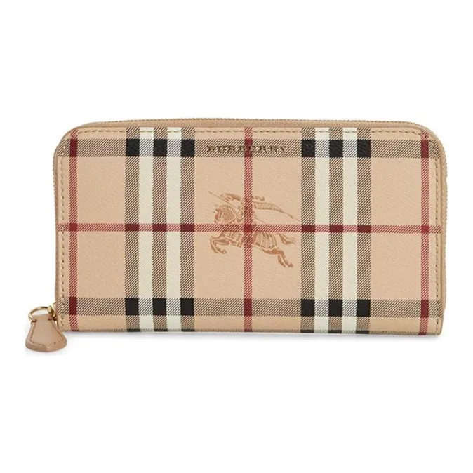 Burberry Canvas Card Holder Wallet Unisex Yellow Brown-0