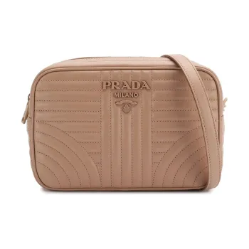 PRADA Cow Leather Small Square Bag, Chain Bag, Shoulder Bag Women's Brown