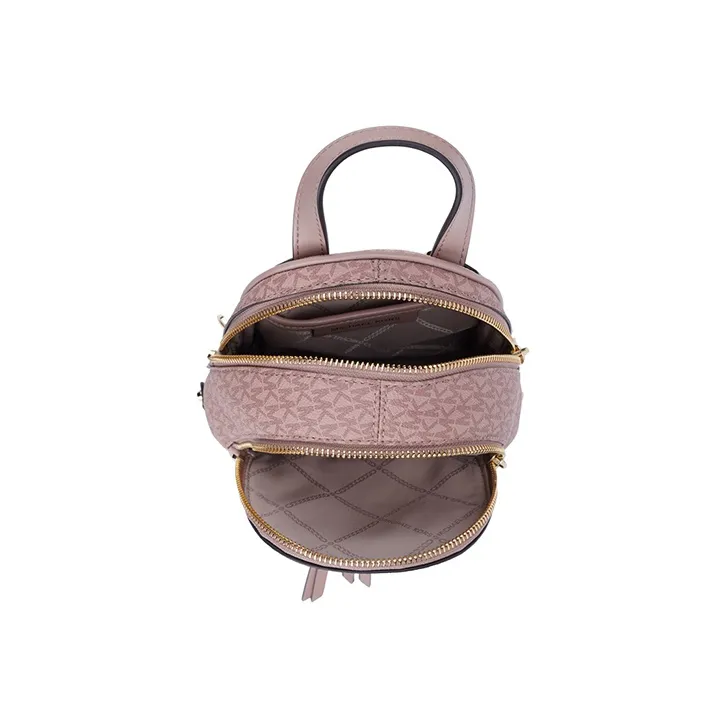 MICHAEL KORS Rhea Zip Leather Backpack Regular Women's Pink Purple-3