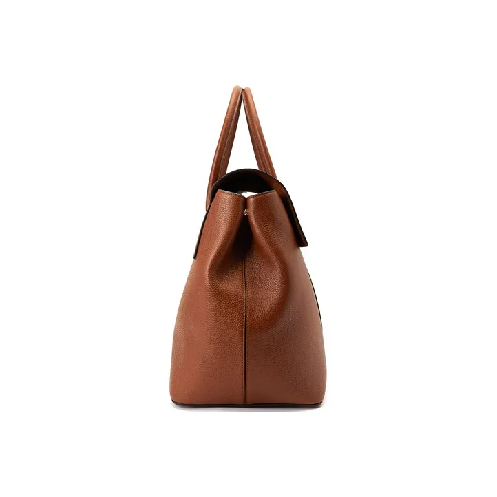 Mulberry Bayswater Grained Leather Handbag Men's Saddle Color-2