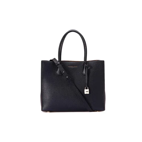 MICHAEL KORS Mercer Leather Trunk Bag, Handbag, Shoulder Bag, Crossbody Bag Tubas Women's Marine Blue
