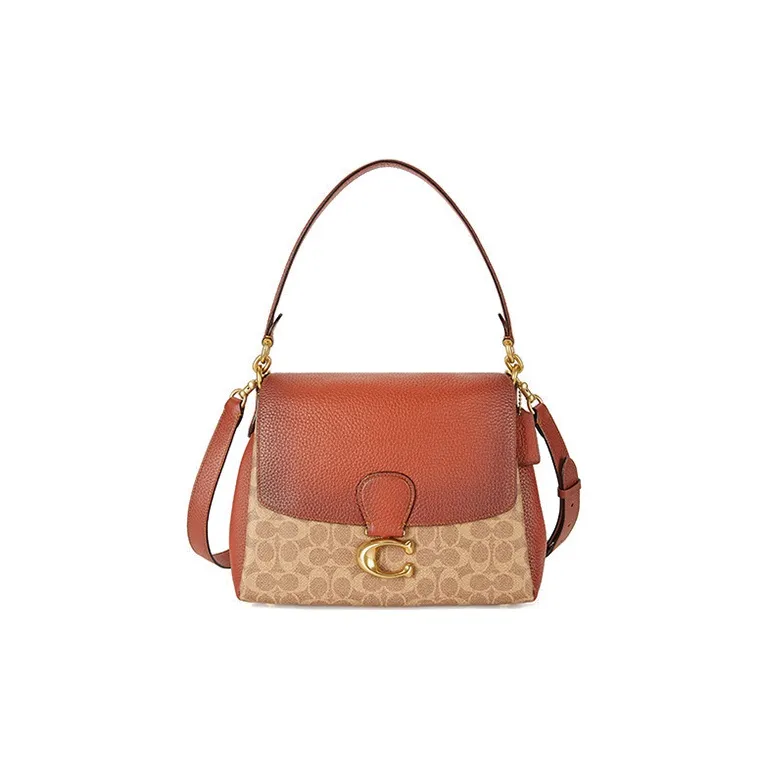 COACH Leather Shoulder Bag Women's Rusty Red-0