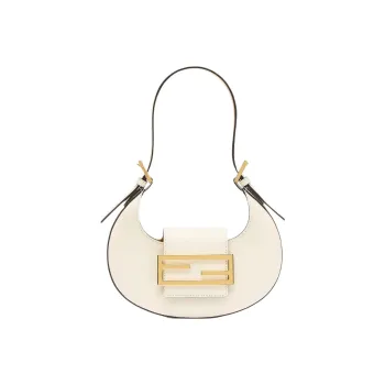 FENDI Cookie Calfskin Handbag, Shoulder Bag Women's White