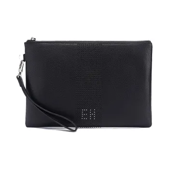 ELLE HOMME Cow Leather Envelope Bag Crossbody Bag Clutch Regular Men's Black