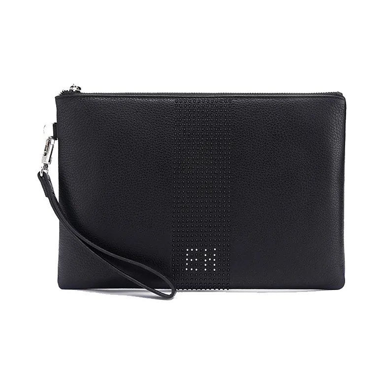 ELLE HOMME Cow Leather Envelope Bag Crossbody Bag Clutch Regular Men's Black-0