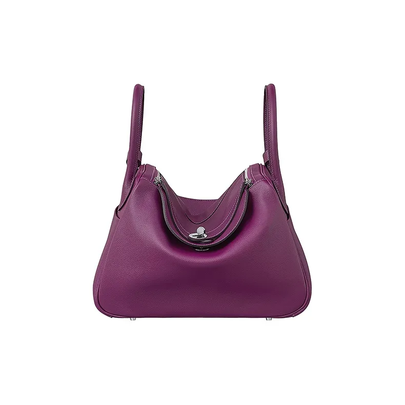 HERMES Lindy Evercolor Calfskin One Shoulder Handbags Women's P9 Anemone Sea Cucumber Purple-0