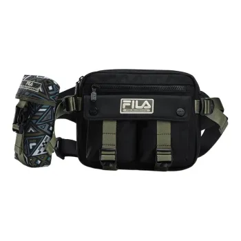 FILA White Mountaineering Collaboration Fabric Sling Bag, Shoulder Bag, Fanny Pack Regular Unisex Black