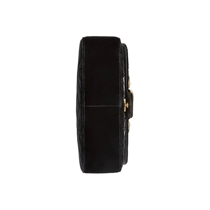 GUCCI Marmont Velvet Chain Bag Crossbody Bag Shoulder Bag Small Size Women's Black-4