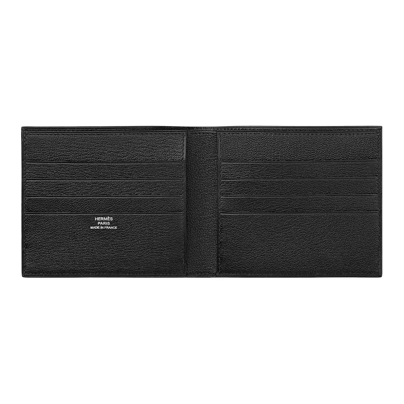 HERMES MC² Euclide Evergrain Calfskin Wallet Men's Peacock Green/Dike Lake Blue/Black-1