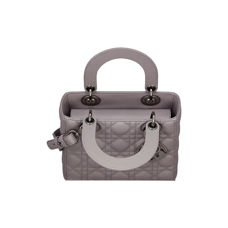 DIOR Lady DiorMy ABCDior Sheepskin Handbag Daphne Bag Shoulder Bag Crossbody Bag Handbag Small Size Women's Steel Gray-2