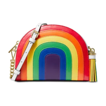 MICHAEL KORS Crossbodies Cow Leather Crescent Bag Shoulder Bag Crossbody Bag Women's Rainbow