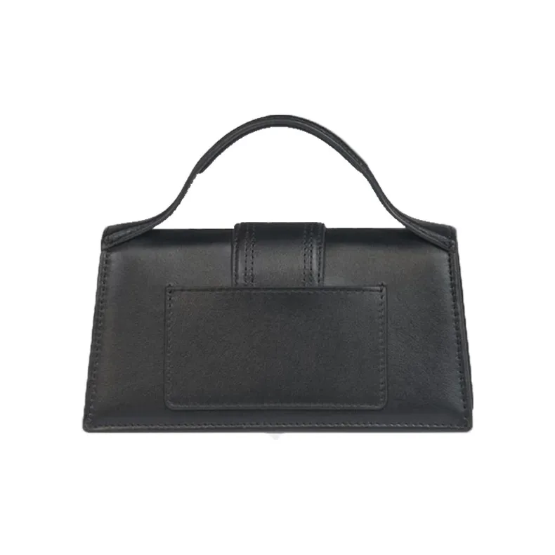 Jacquemus Leather Shoulder Bag, Crossbody Bag, Handbag Small Size Women's Black-3