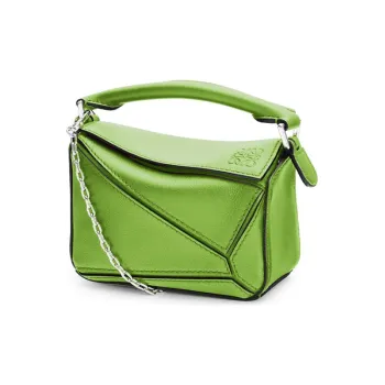 LOEWE Puzzle Cow Leather Handbag Shoulder Bag Crossbody Bag Extra Mini Women's Apple Green