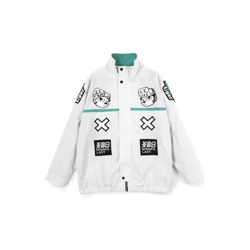 XXGOGO Jackets Unisex White Gray