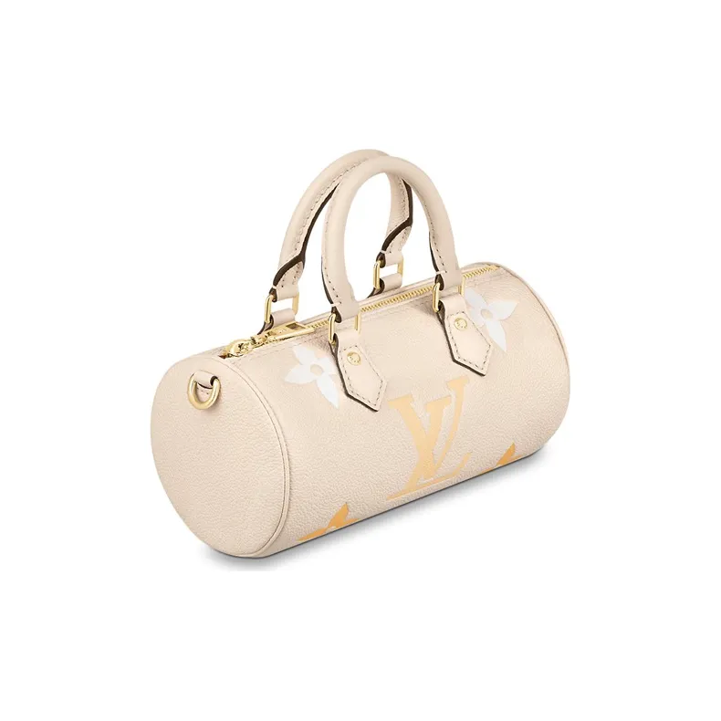 LOUIS VUITTON SummerPapillon Calfskin Handbags Shoulder Bag Crossbody Bag Small Size Women's Vanilla Yellow-1