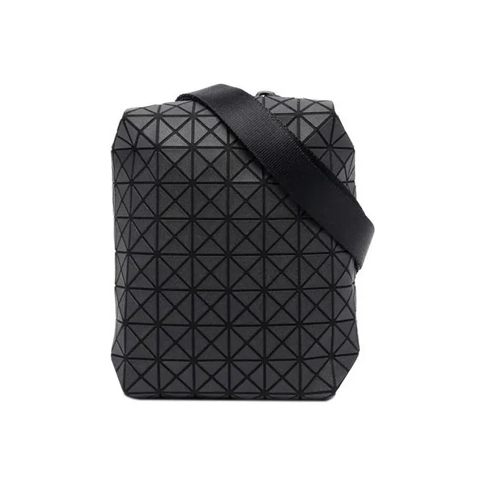 ISSEY MIYAKE Prism Cotton Messenger Bag Shoulder Bag Crossbody Bag Small Size Men's Black-0