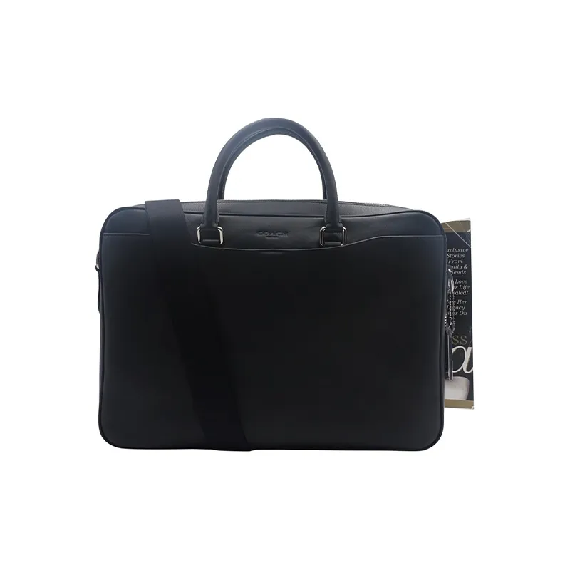 COACH Beckett PVC Leather Crossbody One Shoulder Handbag Tubas Men's Black-3