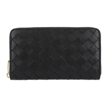 Bottega Veneta Leather Clutches Wallets Women's Black