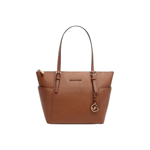 MICHAEL KORS Jet Set Leather Tote Bag, Shopping Bag, Handbag, Shoulder Bag Women's Brown