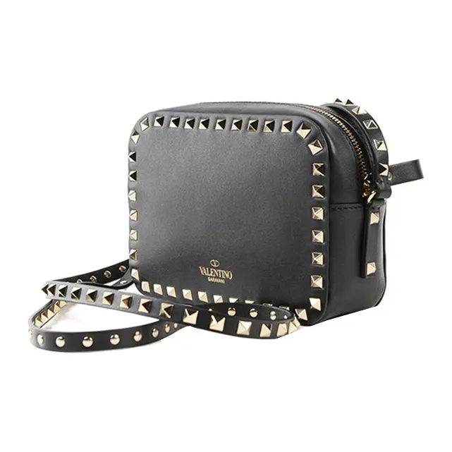 Valentino Leather Camera Bags Shoulder Bag Crossbody Bag Regular Women's Black-3