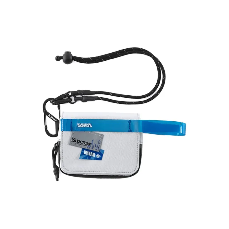 Subcrew Face Mask Bag, Coin Purse, Crossbody Clutch Unisex Gray/White/Black-0