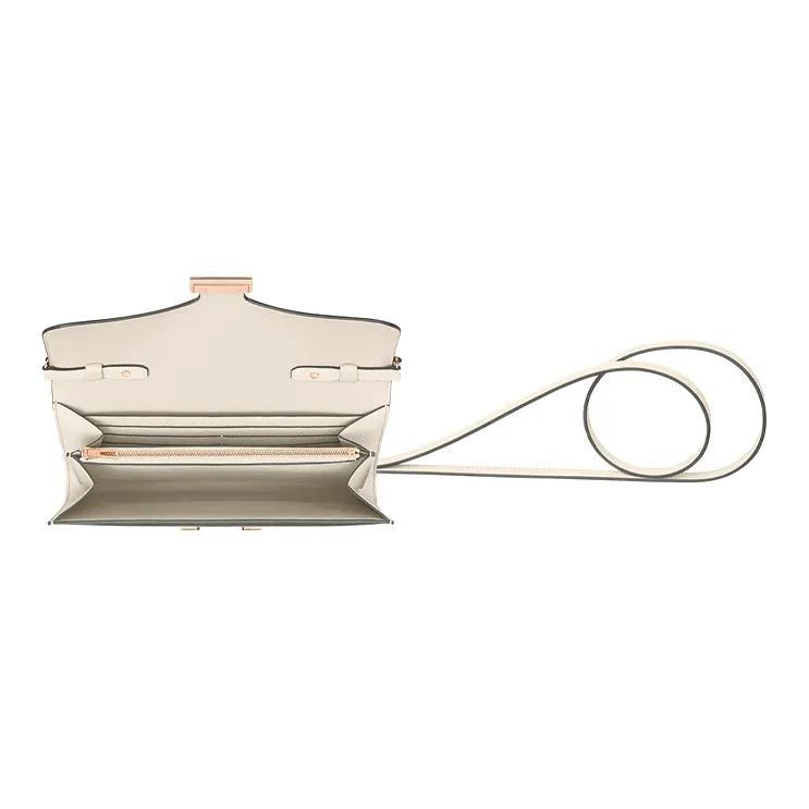 HERMES Constance To Go Epsom Calfskin Wallets Handheld Shoulder Bag Crossbody Bag Women's 10 Craie Milkshake White-2