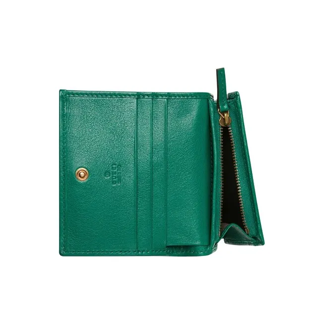 GUCCI Diana Leather Wallets Card Holders Women's Green-3