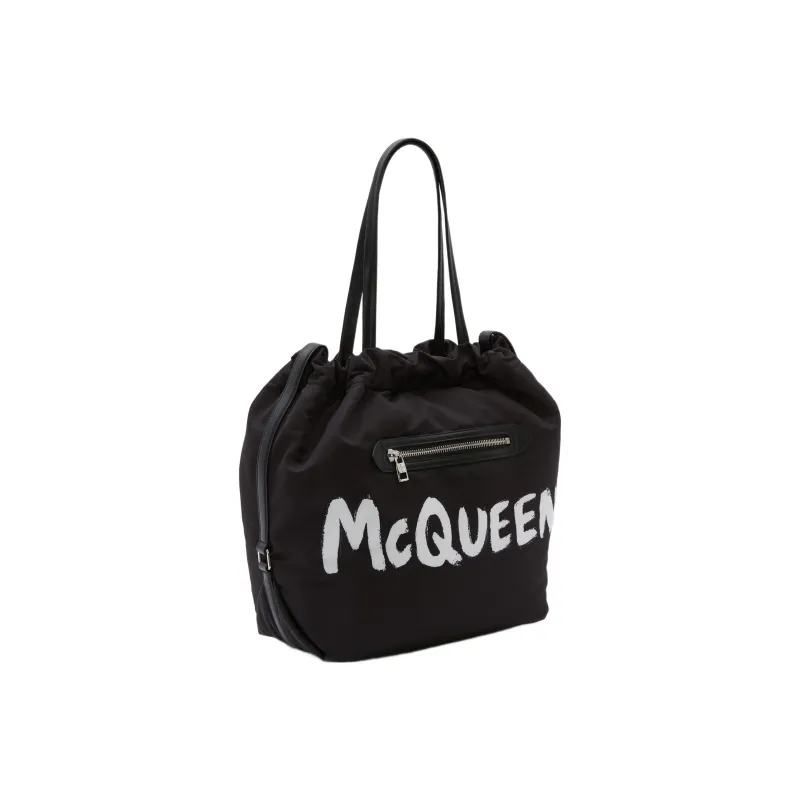 Alexander McQueen The Bundle Large Shoulder Bag Black/White-1