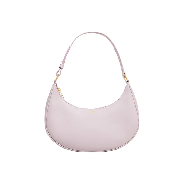 CELINE AVA Smooth Cow Leather Shoulder Bag Handbag Women's Peony Pink/Light Pink-0