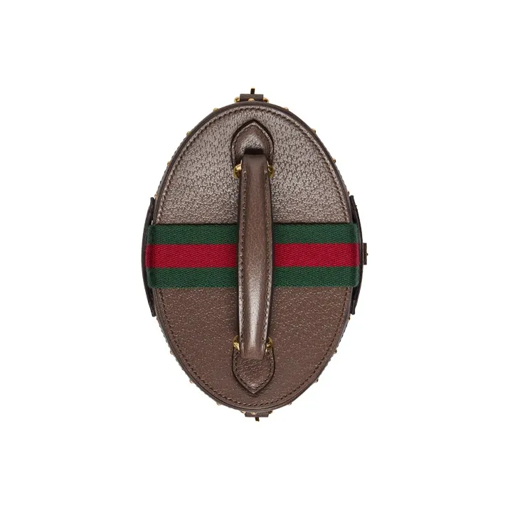 GUCCI Leather Hats & Caps Box Bag Bucket Bag Crossbody Bag Shoulder Bag Mini Unisex Ebony & Brown-4