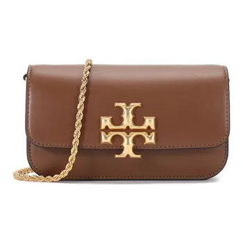 TORY BURCH Eleanor Leather Cell Phone Pouch Chain Bag Crossbody Bag Shoulder Bag Women's Camel Brown