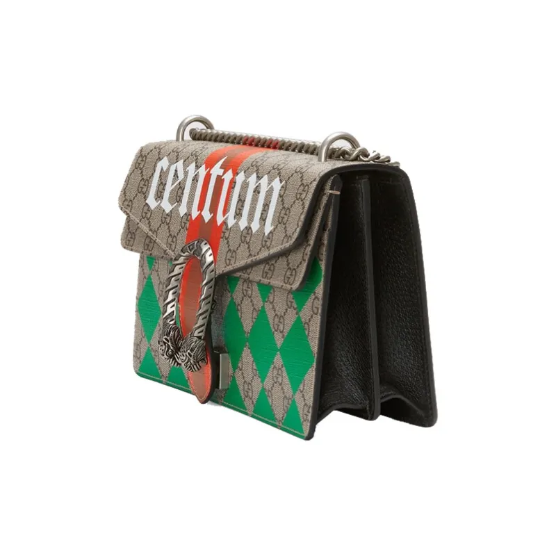 GUCCI Dionysus Canvas With Leather Shoulder Bag, Crossbody Bag Trumpets Women's Ebony/Black-1