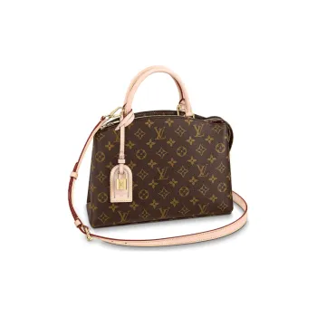 LOUIS VUITTON Petit Palais Coated Canvas Handbag Handbag Women's Brown