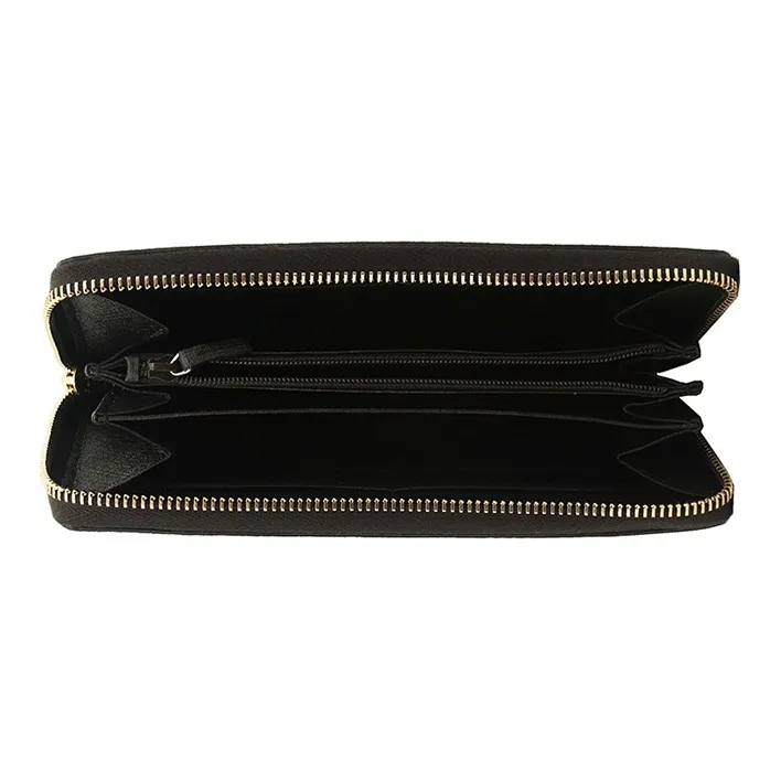 GUCCI GG Canvas With Leather Wallet Clutch Wallet Unisex Ebony/Black-3