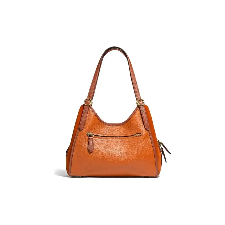 COACH Lori Suede With Leather Handbags Shoulder Bags Women's Canyon Russet-2