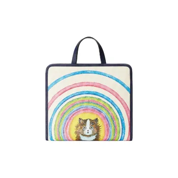 GUCCI Canvas Tote Bag Shopping Bag Handbag Kids' Bags Kids' White/Dark Blue/Multicolor