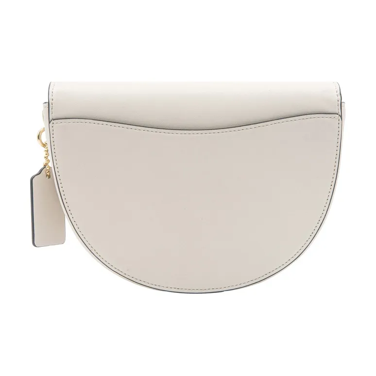 COACH Ellen Leather Embroidery Bag, Shoulder Bag, Saddle Bag, Crossbody Bag Trumpets Women's White-3