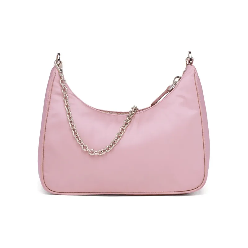 PRADA Hobo Nylon Shoulder Bag Handbag Shoulder Bag Women's Cherry Blossom Pink-2