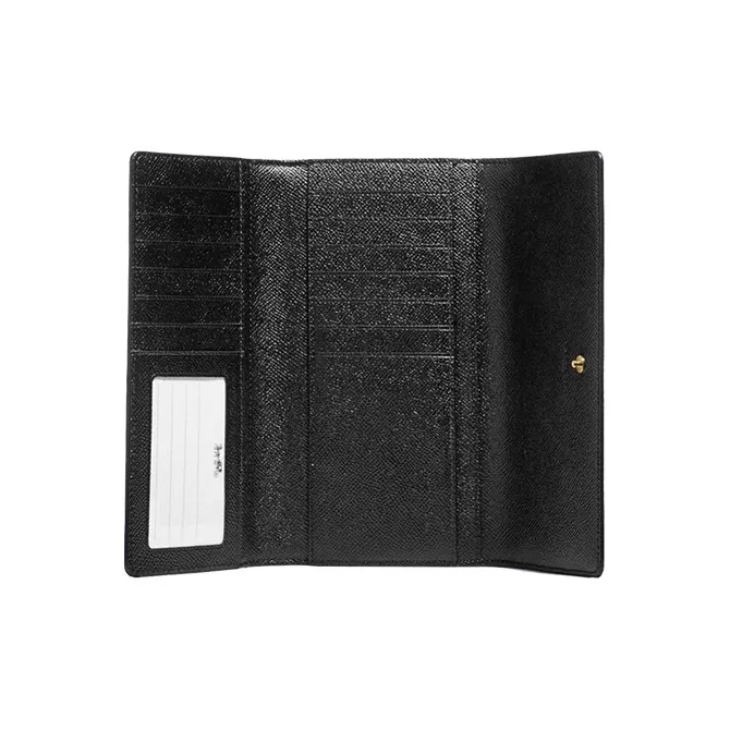 COACH Trifold Wallet Cow Leather Wallet Women's Black-5