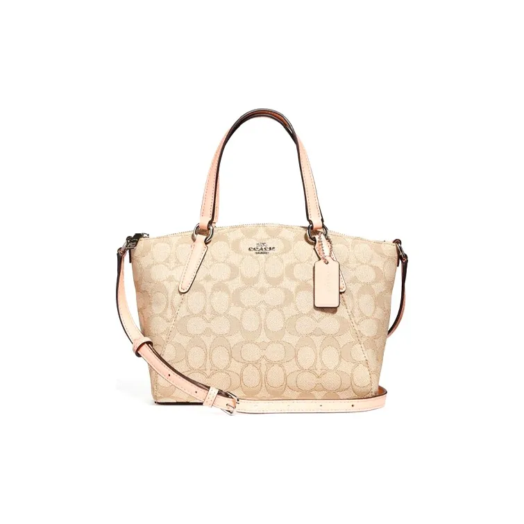 COACH Kelsey Fabric Handbag, Crossbody Bag, Shoulder Bag, Dumpling Bag Small Size Women's Light Pink-0